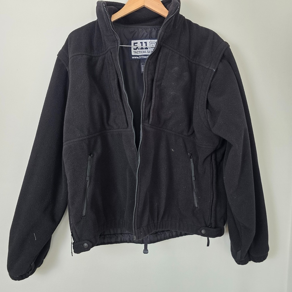 5.11 Tactical Outdoor Utility Mens 5-1 Fleece Lined Jacket Sz XL Black Gorpcore - Picture 13 of 16